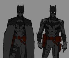 the concept art for batman's new costume