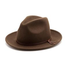 Luke Fedora - Brown Adjustable Curved Brim Gatsby Hat, Gatsby Style Adjustable Hat With Curved Brim, Adjustable Gatsby Hat With Curved Brim, Classic Brown Top Hat For Country Events, Gatsby Style Wide Brim Adjustable Hats, Elegant Fitted Hats For Travel, Classic Brown Flat Brim Felt Hat, Elegant Felt Hat For Travel In Fall, Elegant Felt Hat For Fall Travel