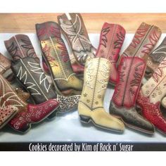 cowboy boots decorated by kim or rock n'sugar