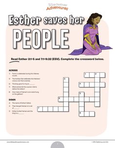 a crossword puzzle with the words, easter saves her people