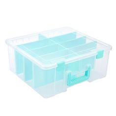 PRICES MAY VARY. Premium & Durable Quality: This clear plastic storage box is made of premium pp material, which is non-toxic and odorless. It is durable and has long service life. Can be used as a universal tool box at home,office, school etc. Product Size: Measures by 15.1x13.9x6.1 inches/ 38.4x35.3x15.6 cm with 8 compartment slot with 10.1x3x6 inches/ 18x7.7x15.2cm size . Enough space for storing many differernt items such as pencils, markers, brushes, craft items, first aid supplies, cosmeti Art Supply Organizer, Craft Storage Containers, Craft Supply Storage, Art Supply Organization, Plastic Storage Box, Storage Bins With Lids, Medicine Boxes, Box Houses, Stationery Storage