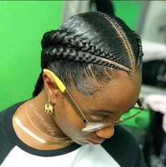 2 Braids With Ponytail, Short Mohawk Hairstyles For Black Women, 4 Box Braids, 2 Braids Hairstyles For Black Women, Four Braids, 6 Braids, 2 Feed In Braids, Braids French, Feed In Braids