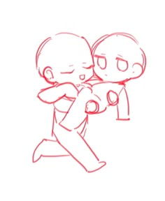 a drawing of two people hugging each other