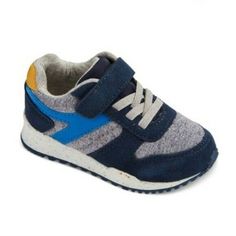 This is for a brand new with tags pair of Cat & Jack Navy Yellow Boys Toddler Chase Jogger Sneakers Shoes with Hook & Loop Closure. Your little athlete will be zooming around as fast as can be when he slips into the Chase Jogger Sneakers from Cat & Jack .  These cool sneakers keep him sporty whether he s crawling around at home or trying his luck on the soccer field. Top strap with hook and loop closure keeps them easy to slip on and off Mix of textures and colors keeps his look as cool as can b Cool Sneakers, Cat And Jack, The Chase, Clothes For Kids, Little Brother, Boy Clothes, Toddler Shoes, Brooks Sneaker, Sneakers Shoes