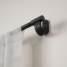 Single Curtain Rods | color: Matte-Black | size: 42-120" (107-305 cm) | diameter: 1" (2.5 cm) Tension Rod Curtains, Modern Curtain Rods, Toilet Paper Stand, Steel Curtain, Mirrored Picture Frames, Double Rod Curtains, Double Curtains, Paper Stand, Soap Pump