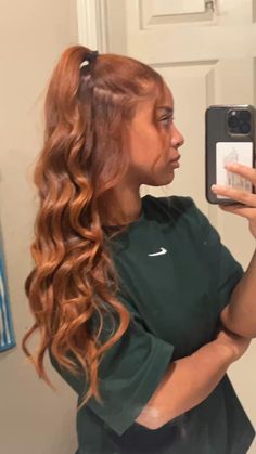 Cinnamon Auburn Hair Color, Amber Hair Color Black Women, Copper Hair On Black Women, Amber Hair Colors, Ginger Blonde Hair, Ginger Brown Hair