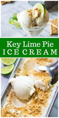 key lime pie ice cream in a glass dish