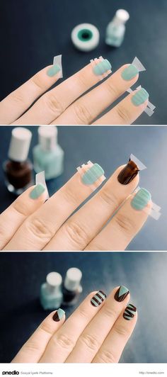 Tırnaklarına birbirinden yaratıcı desenler yapmanın en kolay yolu Nailart Tutorial, Tutorial Eyeliner, Nail Art At Home, Easy Nails, Simple Nail Art Designs, Diy Nail Art, Cute Nail Art, Nailed It