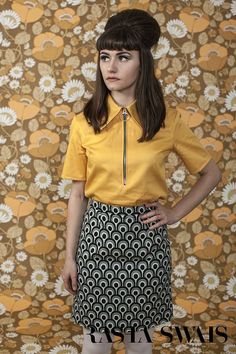 Rasha Swais 1960s Skinhead/Mod Monochrome mini Skirt: Mod Skirt, Mod Look, Mod Girl, Skirt Short, Mod Fashion, 60s Fashion