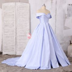 Lavender Off the Shoulder Long Ball Gown Prom Dress with High Slit for Retailer 16 Birthday Dress, Birthday Dress Simple, Military Ball Dress, Lavender Prom Dresses, Prom Birthday, Princess Prom Dresses, Military Ball, Chic And Elegant, Gown Prom