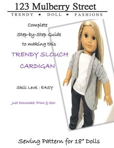 a doll is shown with the instructions to make it look like she's wearing a sweater