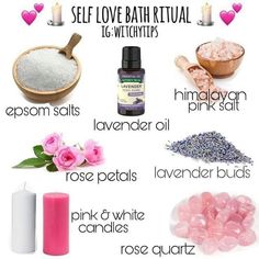 Self Love Bath Ritual, Love Bath Ritual, Self Love Bath, Spiritual Cleansing Bath, Săpunuri Handmade, Spiritual Bath, Bath Recipes, Herbal Bath, Wiccan Spell Book