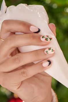 Don’t these nails just look like they were designed to get compliments? White Squoval Nails, Holiday Nails Short, Nails Short White, Feast Mode, Easy Manicure, Squoval Nails, Glam Gifts, Winter Inspired, Opi Nail Lacquer