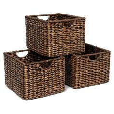 Drevy Color: Brown. Bathroom Shelves Organization, Shelves Organization, Under Shelf Basket, Shelf Basket, Shelf Baskets, Bathroom Shelf Organization, Seagrass Storage Baskets, Baskets For Shelves, Brown Baskets