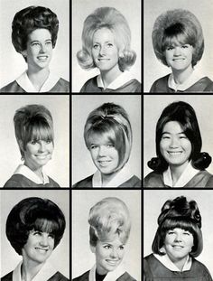 60's Hair, Retro Hair, Yearbook Photos, Swinging Sixties, Vintage Hair, Photo Vintage, Retro Hairstyles