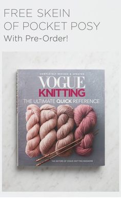 the knitting book is on sale for $ 3 99 or more with pre - order