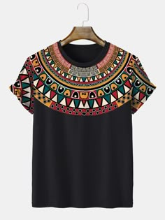 Men's T-shirts, Vintage Tshirt Design, Cool Shirts For Men, African Wear Styles For Men, Printed Shirts Men