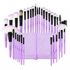 Makeup Brush Set Of 32 Professional Brushes Complete Cosmetic Makeup Brushes Set With Travel Makeup Bag Organizer Product Description: Lavender Purple 32pcs Professional Makeup Cosmetic Brush Tool Kits, Easy Carry, Easy Storage, Brush Including: Fan Brushes, Powder Brushes, Foundation Brush, Concealer Brush, Eyeshadow Brush, Eyebrow Brush, Blush Brush, Lip Brush, Mascara Brush Etc. In One Tool Kits Brush Material: Synthetic Hair Package Includes: 32 X Makeup Brushes 1 X Makeup Brush Bag Elevate Best Makeup Brushes Set, Travel Bag Organizer, Makeup Bag Organizer, X Makeup, Makeup Brush Bag, Makeup Brushes Set, Mascara Brush, Purple Makeup, Cosmetic Brush