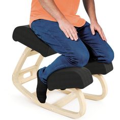 The Ergonomic Kneeling Chair is designed to improve posture and relieve back pain, making it an excellent choice for office use. Crafted from durable birch wood, this chair features a gentle rocking motion that encourages natural movement and comfort during long periods of sitting. The cushioned seat and knee support offer superior comfort, while its ergonomic design helps align the spine and reduce strain on the lower back. Perfect for anyone looking to enhance their posture and comfort while working. Isabelle & Max™ | Isabelle & Max™ Ergonomic Kneeling Chair for Office Birch Wood Rocking Knee Chair Posture for Reliving Back Pain brownUpholstered in Black | 19.29" W X 28.35" D | Wayfair Kneeling Chair, Ergonomic Kneeling Chair, Knee Support, Relieve Back Pain, Improve Posture, Birch Wood, Design Help, Lower Back, Game Room Furniture