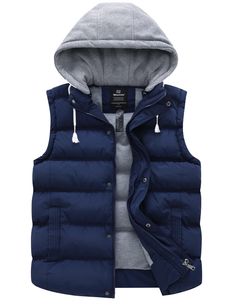 PRICES MAY VARY. All-Match Vest Jacket - Get yourself an insulated ladies vest you can wear anywhere and anytime in style. The vests for women make an excellent top to pair with shirts, sweaters, coats, or other casual wear for spring, fall, or winter. Nice & Toasty - Stay warm even during chilly nights or windy days. This warm puffer vest features thick padding, elastic armpit cuffs that seal body warmth, and an adjustable hood. This women's outerwear vest is all about embracing you with warmth Winter Puffer Vest, Winter Puffer, Quilted Puffer Vest, Hoodie Vest, Winter Vest, Hooded Vest, Knitted Hood, Clothes Casual, Cold Hands