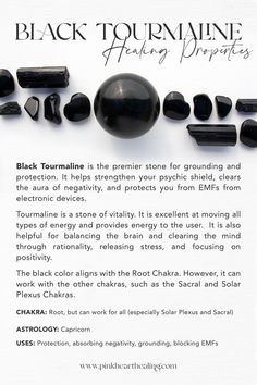 Tourmaline Meaning, Best Healing Crystals, Black Tourmaline Stone, An Empath, Black Tourmaline Crystal, Psychic Protection