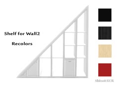 the shelf for wall3 retools is shown with different colors and sizes to choose from