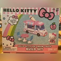 the hello kitty ice cream truck is set in its original box and it's ready to be assembled