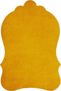 a yellow area rug on a white background