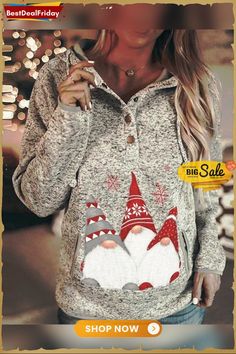 Women's Santa Christmas Printed Hooded Sweatshirt Christmas Long Sleeve Cotton Hoodie, Casual Christmas Hooded Hoodie, Casual Christmas Hoodie, Cozy Fit Winter Hoodie Tops, Casual Long Sleeve Hoodie For Holiday, Casual Long Sleeve Holiday Hoodie, Cozy Hooded Winter Tops, Casual Christmas Hoodie Top, Holiday Long Sleeve Hoodie For Fall