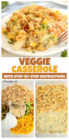 veggie casserole with step by step instructions