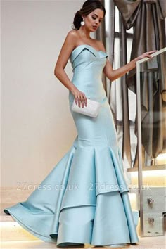 Prom Dresses 2020 vestido, vestido de festa, dress madrinha, casamento, formatura,  debutante Blue Satin Prom Dress, Gowns Gold, Mermaid Cocktail, Robes Glamour, Red Mermaid, Gold Mermaid, Mermaid Evening Dress, Strapless Evening Dress, Green Prom