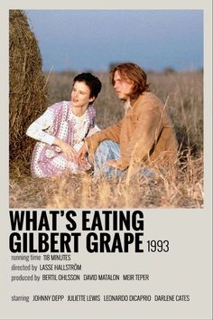 the movie poster for what's eating gilbertt grape?, featuring two people sitting