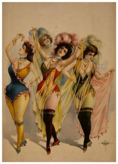 Victorian burlesque chorus girls dancers illustration digital | Etsy Victorian Burlesque, Vintage Burlesque, Burlesque Show, Classic Art Prints, Image Paper, Antique Images, Theatre Poster, Illustration Digital, A Train