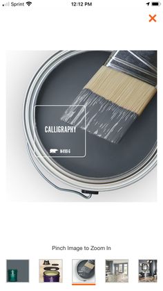 an image of a paint can with the words silent film on it and pictures of other items