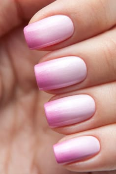 Pink gradient Nails^-^ Pink Nail Art Designs, Ombre Nail Art Designs, Unghie Sfumate, Nail Art Simple, Pink Ombre Nails, Nails Ombre, Pink Nail Art, Nail Art Ombre, Ombre Nail Designs