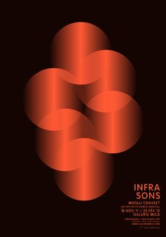 an orange poster with the words infra sons written below it on a black background