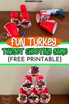 this fun turkey target shooting game is perfect for the kids to play in their home