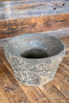 Reclaimed hand hewn stone pot