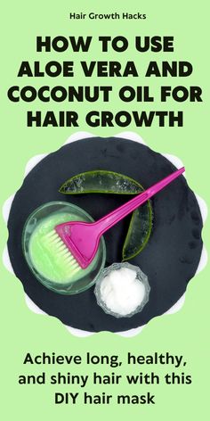 Here is how to use aloe vera and coconut oil for hair growth including a simple to follow DIY recipe Aloe Vera Gel For Hair Growth Diy Recipe, Aloe Vera And Coconut Oil, Aloe Vera Gel For Hair Growth, Coconut Oil Remedies, Coconut Oil Massage, Coconut Oil For Hair, Hair Growth Home Remedies, Aloe For Hair, Coconut Oil Hair Growth