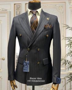 Luxury Bespoke Double-breasted Suit For Workwear, Luxury Single Breasted Three-piece Suit For Tailoring, Pinstripe Double Breasted Suit With Suit Collar For Semi-formal, Dinner Suit, Men Stylish Dress, Wallpaper Vintage, Designer Clothes For Men