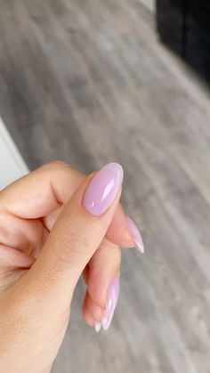 Nails That Match Purple Dress, Milky Nails Purple, Grapeseed Oil Nails, Nail Inspiration Round, Sheer Lilac Nails, Pale Lilac Nails, Sheer Purple Nails, Milky Purple Nails, Lilac Almond Nails