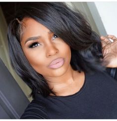 pretty neutral makeup look on brown skin Twisted Hair, Make Up Looks, Relaxed Hair, Pinterest Outfits, Long Bob, Great Hair, Gorgeous Hair