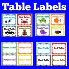 Table Signs Labels Tags | Preschool Kindergarten 1st Grade Classroom DecorEnhance your classroom organization with these colorful table signs, labels, and tags! Perfect for preschool, kindergarten, and 1st grade, this set includes two choices of color table labels. Use them to designate seating arrangements, centers, or materials. Foster a welcoming and organized learning environment! CLICK HERE TO FOLLOW GREEN APPLE LESSONS! Labeling Tables In Classroom, 1st Grade Classroom Decor, Preschool Tables, 1st Grade Classroom, Apple Lessons, Table Labels, Purple Table, Color Table, Orange Table