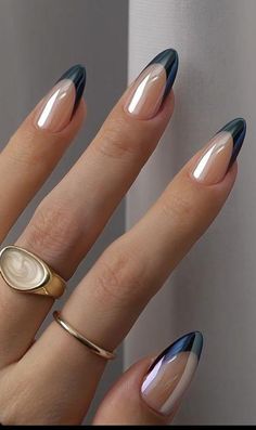 Black French Tip Nails With Chrome, Black French Tip Nails Chrome, Black French Tips With Chrome, Chic Nails Black, Black French Tip With Chrome, Gel X Nails Chrome, Elegant Nails For Work, Nails Ideas Almond Shape, Event Nails