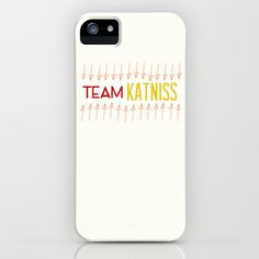 an iphone case with the words team katniss on it