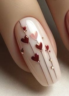 Pedicure Ideas Valentines, Fancy Nails Designs, Elegant Nails, Heart Nails, Fancy Nails, Chic Nails, Valentine's Day Nails, Valentines Nails, Perfect Nails