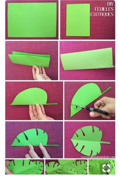 step by step instructions on how to make a paper leaf