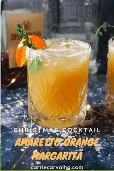 christmas cocktail amaretto orange margarita