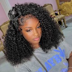 Get West Kiss Kinky Curly 14 Inch Bob Wig, Super Soft Natural Black 100% Human Hair 5x5 Lace Closure Wigs, Purchase Super Thick 250% Density Short Shoulder Length Curly Lace Wig With A Discount. Short Curly Wig Styles, Hair Wig Styles, Grey Hair Extensions, Curly Lace Frontal, Hair Care Oil, Hd Lace Frontal, Curly Hair Wig, Curly Human Hair Wig, Curly Lace Front Wigs