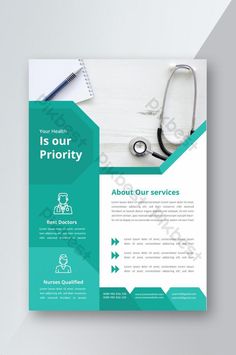 a medical brochure with a stethoscope on top of it and the words, is our priority about our services